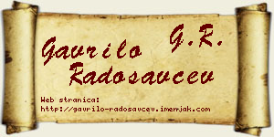 Gavrilo Radosavčev vizit kartica
